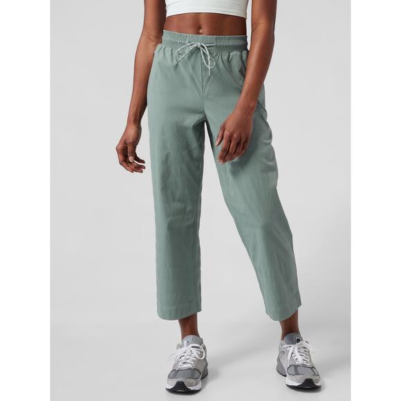 ATHLETA Trekkie Straight Crop Pant Minimalist Grey Lightweight Casual Women's 8 - Picture 2 of 12